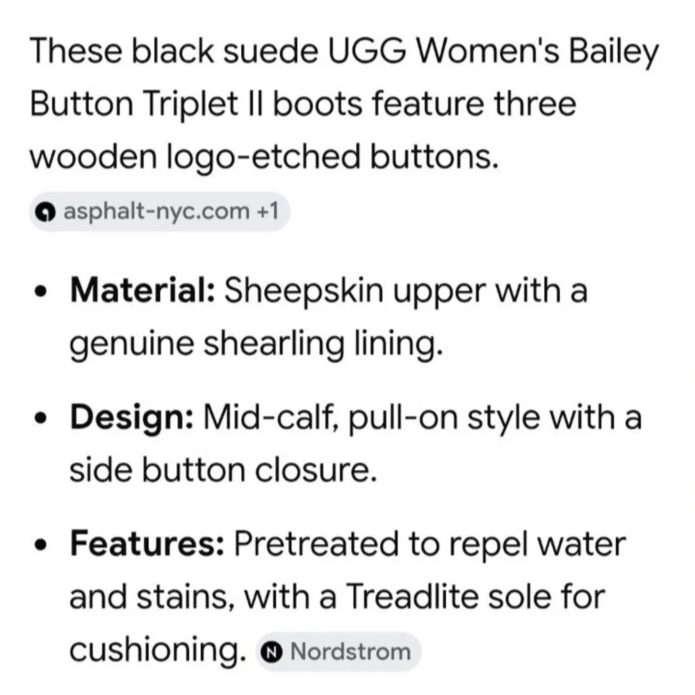 UGG Women's Black Suede Leather Shearing Lining Mid-calf Boots 9.5-10 Buttons